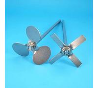 Ensemble de pales d'agitation en acier inoxydable 30° - Turbine de mélangeur électrique de laboratoire (40 mm-120 mm) for un mélange efficace(40x8x250mm Type-2)