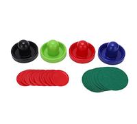Ensemble de palets et poussoirs de Hockey sur air Professionnel MAPHRWZ pour Jeux de Table, palets de compétition durables avec Dessous en Feutre Vert, Conception Ergonomique