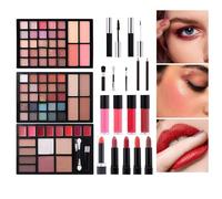Ensemble De Palette De Fard À Paupières Avec Mascara, Kit De Maquillage Complet, Kit De Maquillage Complet, Résultats Longue Durée, Imperméables Et Anti-taches,argent,16,7x28,3 Cm, Pour Femme