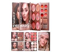Ensemble de palette de fards à paupières - Kit cosmétique portable, livre de maquillage pigmenté compact | Guide de collection de teintes de beauté prêtes à voyager, assortiment de couleurs de fin