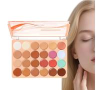 Ensemble De Palettes De Contour - 24 Couleurs Mélangeables, De Teint Surligneur | Correcteur De Crème Longue Durée, Kit De Maquillage Anti-cernes Pour Femmes Débutantes Visage Yeux Voyage À Domic