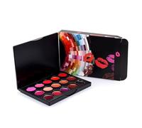 Ensemble de palettes de rouge à lèvres - Palette de maquillage à lèvres 15 couleurs - Palette de rouge à lèvres lisse et hydratante, peinture à lèvres Halloween Festival pigmentée