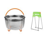 Ensemble de Panier à Vapeur en Acier Inoxydable, Accessoires pour Casseroles InstantanéEs pour Autocuiseur et Multicuiseur Ninja Foodi, 6Qt