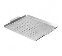 Ensemble de panier de barbecue en acier au carbone anti-adhésif rectangulaire pour poisson, viande, légumes, cuisine en plein air, 40 x 26 cm