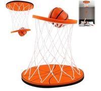 Ensemble de Panier de Basket-Ball au Plafond, Mini Jeu de Basket-Ball d'intérieur avec balles en Mousse Souple pour Chambre à Coucher et Bureau, Jouet Anti-Stress sans Assemblage pour Adultes