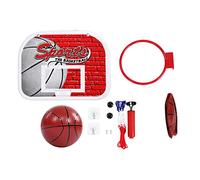 Ensemble de paniers de Basket-Ball pour Enfants, système de Panneau de Basket-Ball d'intérieur, Jouet Mural pour Enfants avec Panneau arrière en Plastique trempé, Pompe à Filet et (Grosse 1 Boule)