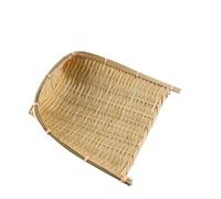 Ensemble de paniers en bambou naturel tissés à la main for salle à manger, rangement, entrée, décoration murale(Medium white dustpan)