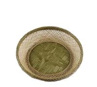 Ensemble de paniers en bambou naturel tissés à la main for salle à manger, rangement, entrée, décoration murale(Medium bowl)