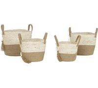 Ensemble de paniers Home ESPRIT naturel Marron clair Jute Moderne 40 x 40 x 41 cm