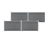 Vidaxl Clôture De Jardin Wpc 699x106 Cm Gris Gris
