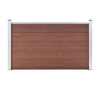 Ensemble de Panneau de Clôture WPC 699x105 cm Noir Barrière de Jardin vidaXL
