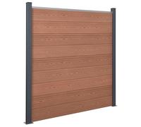 Ensemble de Panneaux de Clôture Barrière Jardin Gris 526x186 cm WPC vidaXL