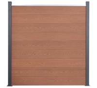 Ensemble de panneaux de clôture marron 180x186 cm WPC