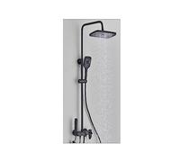 Ensemble de panneaux de douche numérique avec robinet pluvieux conception de piano blanc Construction en laiton Contrôle à double température Système de douche de salle de bain moderne pour une