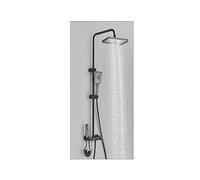 Ensemble de panneaux de douche numérique avec robinet pluvieux conception de piano blanc Construction en laiton Contrôle à double température Système de douche de salle de bain moderne pour une