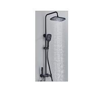 Ensemble de panneaux de douche numérique avec robinet pluvieux conception de piano blanc Construction en laiton Contrôle à double température Système de douche de salle de bain moderne pour une
