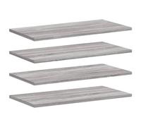 Ensemble de Panneaux D'étagère 4 Pièces, Planches en Bois D'ingénierie Blanches, pour Décoration de Salon, Design Moderne Simpliste, Rangement Efficace (Blanc (60 x 20 x 1,5 cm)