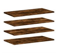 Ensemble de Panneaux D'étagère 4 Pièces, Planches en Bois D'ingénierie Blanches, pour Décoration de Salon, Design Moderne Simpliste, Rangement Efficace (Blanc (60 x 20 x 1,5 cm)