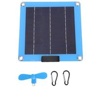 Ensemble de panneaux solaires pour à avec sortie USB, fixation de ventilateur de refroidissement et points de crochet pour une utilisation en extérieur et équipement de voyage, alimentation en