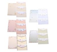 Ensemble de Pap et erie A5 Papier à Enveloppes 5 Ensembles | Invitations, Papier, Simple et Élégant, pour Lettres Personnelles, Style Classique Imprimé, Anniversaires