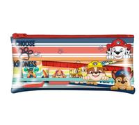 Ensemble de papeterie 4 pièces avec trousse à crayons, trousse à fermeture éclair Paw Patrol pour écoliers, crayon, gomme, taille-crayon et règle de 15 cm, grande trousse à crayons pour papeterie