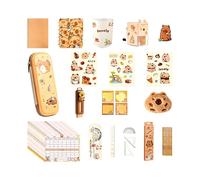 Ensemble de papeterie - Cadeaux de fête et récompenses de salle de classe - Kit de papeterie pour écolières et élèves - Coffret cadeau pour filles, adolescentes, maternelle, pour Noël et