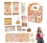 Ensemble de papeterie - Capybara Stationery Set - Crayon Crayon Capybara Sticker Notes