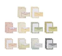 Ensemble De Papeterie De 90 Pièces, Papeterie Avec Enveloppe, Enveloppe Élée, Enveloppe De Style Floral, Papeterie De Carte D'Invitation, Ensemble D'Enveloppes Fraîches