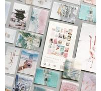 Ensemble De Papeterie Décorative Mon Voyage, Washi Pour Journal Intime, Scrapbooking, 50 Pièces/Paquet