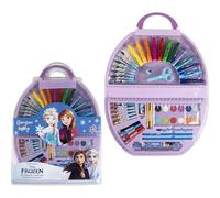 Ensemble de papeterie et d'accessoires à colorier Disney pour enfants avec des motifs Frozen, Minnie et Stitch, idéal pour le coloriage, les loisirs créatifs et les cadeaux créatifs