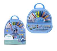 Ensemble de papeterie et d'accessoires à colorier Disney pour enfants avec des motifs Frozen, Minnie et Stitch, idéal pour le coloriage, les loisirs créatifs et les cadeaux créatifs