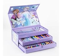 Ensemble de papeterie et d'accessoires à colorier Disney pour enfants avec des motifs Frozen, Minnie et Stitch, idéal pour le coloriage, les loisirs créatifs et les cadeaux créatifs