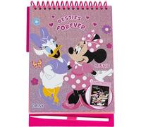 Ensemble de papeterie et d'accessoires à colorier Disney pour enfants avec des motifs Frozen, Minnie et Stitch, idéal pour le coloriage, les loisirs créatifs et les cadeaux créatifs
