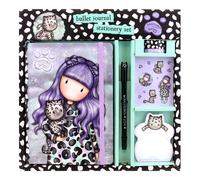 Ensemble de papeterie Gorjuss Smitten kitten violet noir blanc