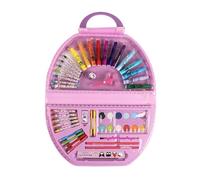 Ensemble de papeterie Hello Kitty à colorier - 50 pièces, marqueurs et autocollants | Kit créatif Hello Kitty pour enfants : peinture, décoration et organisation des fournitures scolaires