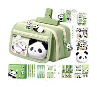 Ensemble de papeterie mignon | Thème Panda | Jolie trousse à crayons - pour , salle de arçons, filles, anniversaire, fête de Noël, rentrée scolaire