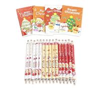 Ensemble de papeterie mignons - Père Noël, kit de récompense festive pour la rentrée scolaire | Sac surprise avec carnets de notes pour enfants pour festivals, récompenses de classe, rentrée scolaire