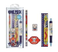 Ensemble de papeterie One Piece (Going Merry Design) Trousse à crayons 5 pièces avec fournitures scolaires - Produit officiel