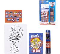 Ensemble de papeterie Pat'Patrouille avec crayons, cahier, coloriages et autocollants - Kit créatif pour enfants, idéal pour les fans de Pat'Patrouille