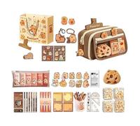 Ensemble De Papeterie Pour Filles - Fournitures Scolaires Esthétiques - Ensembles Pour Avec Autocollants Capybara Et Trousse À Crayons | Perr Anniversaire Noël Étudiants Adolescents Accueil Éc