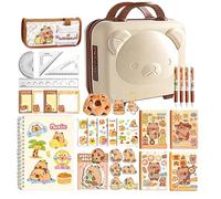 Ensemble de papeterie scolaire - Collection complète de fournitures d'écriture pour les étudiants, comprend des accessoires en papier pour les notes, les croquis et les devoirs, idéal pour les études