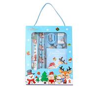 Ensemble de papeterie scolaire de Noël, cadeaux de fête de Noël,Ensemble de 6 ensembles de papeterie de sécurisés - Cadeaux de fête d'école de noël à la mode, fournitures de festives