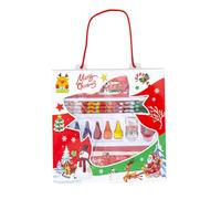 Ensemble de papeterie scolaire sur le thème de Noël pour enfant, garçon, fille, trousse à crayons en bois, crayon, règle, gomme, taille-crayon, kit de papeterie pour étudiant