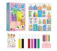 Ensemble de papier à gratter interactif - Carnets de peinture à points, cartes postales de dessin à gratter | Activité artistique et artisanale engageante pour les Filles Garçons âgés 6+ Jeu