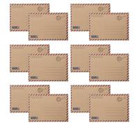 Ensemble de Papier à Lettres et Enveloppes Rétro Vintage | Surface D’écriture Lisse, Bordures Décoratives, Petites Enveloppes Brunes pour Invitations de Mariage et Présents de Noël