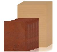 Ensemble de Papier à Lettres et Enveloppes Vintage 60 Pièces Papiers à Lettres A5 avec 20 Pièces Enveloppes Rouge-brun pour Lettres