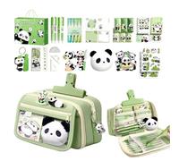 Ensemble de papier à lettres panda - Fournitures scolaires sur le thème du panda, trousse mignonne | Fournitures d'écriture pour étudiants, apprentissage en classe pour et filles, qui pendant les