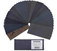 Ensemble de papier abrasif étanche HAWERK, grain 80-3000, 45 pièces, papier de