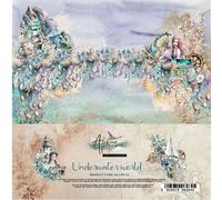 Ensemble de papiers de scrapbooking 15x15 - Alchimie de l'art - Monde sous-marin