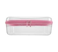 Ensemble de Paquet de Rangement pour Jouets, Étui Transparent Rose | Plastique Rigide, Fermeture Éclair Fluide, Structure à Fond Profond, Usage Maison et Voyage